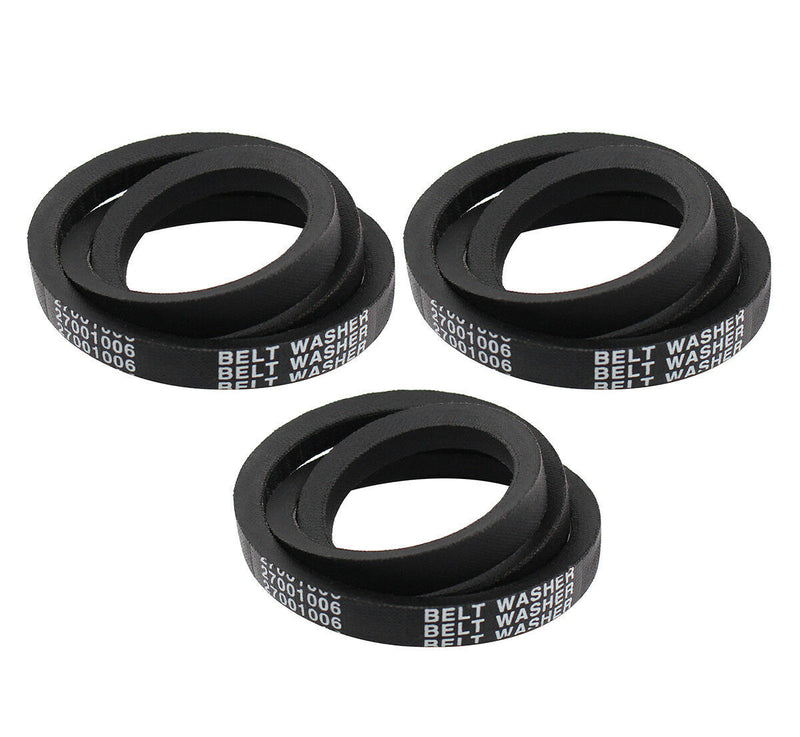 DURAFORCE 3Pcs 27001006 Washer Drive Belt For Whirpool Amana Maytag Washing Machine 38174