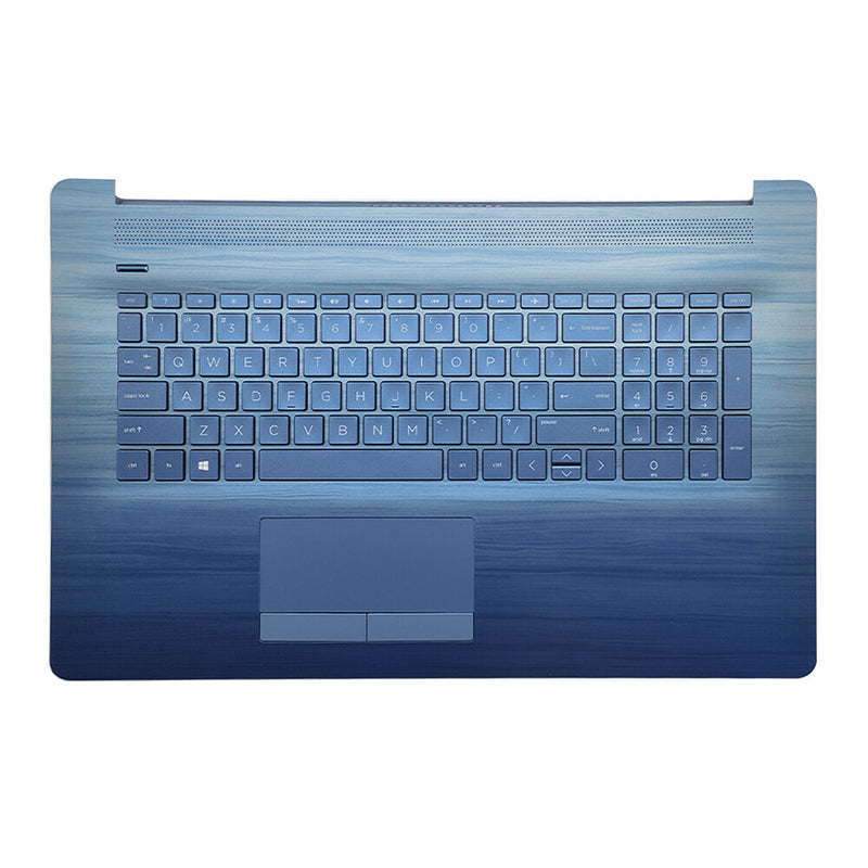 DURAFORCE New Blue Palmrest Touchpad For HP 17T-BY 17-CA 17-BY Backlit Keyboard M12337-001