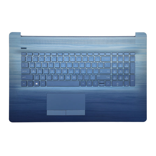 DURAFORCE New Blue Palmrest Touchpad For HP 17T-BY 17-CA 17-BY Backlit Keyboard M12337-001