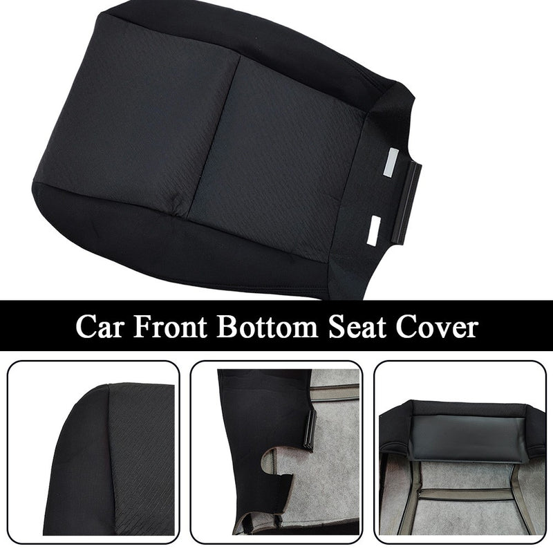 DURAFORCE Fit For 2009 2010 - 2014 Chevy Silverado Driver Bottom Cloth Seat Cover Black