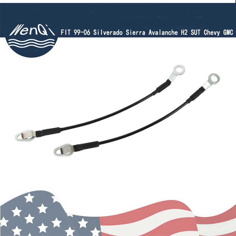 For 99-06 Silverado Sierra Avalanche H2 SUT Chevy GMC Pair Tailgate Cable Strap