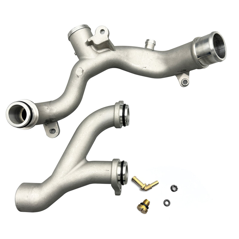 DURAFORCE Fit For Jaguar Land Rover 3.0L 5.0L Oil cool Upgraded Metal Coolant Outlet Pipes