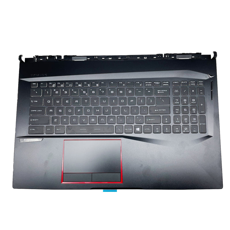 DURAFORCE For MSI GE75 Palmrest Keyboard Full Color Backlit Non-Touchpad 3077E2C213Y Black