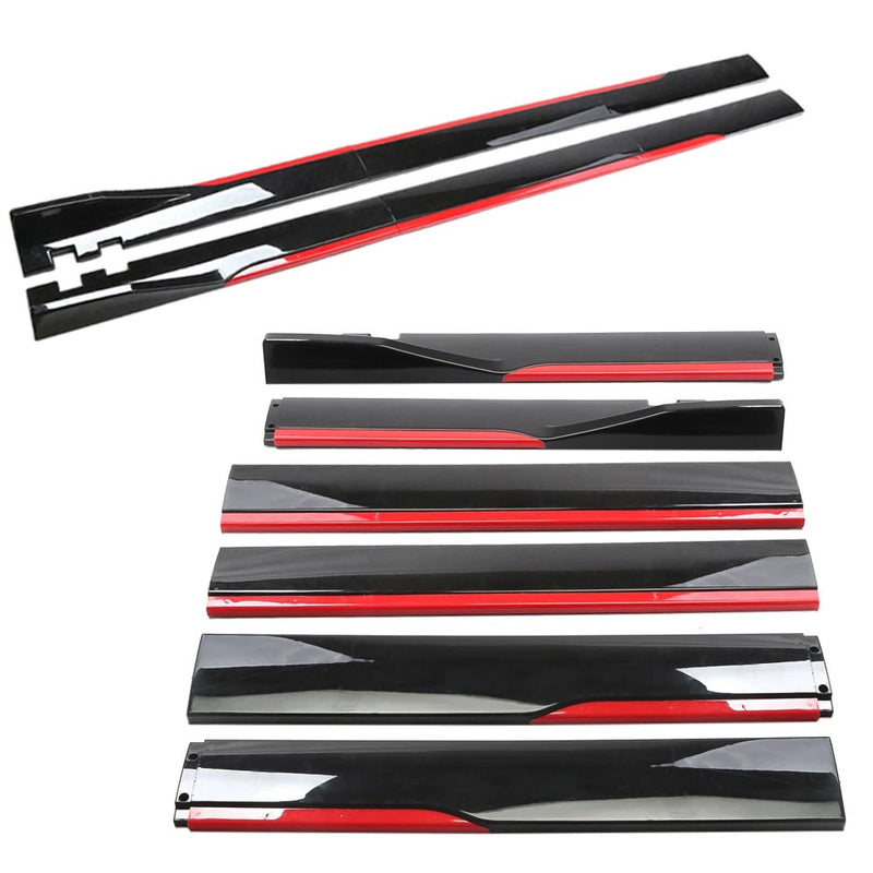 DURAFORCE For Nissan Sentra/ Front Bumper Lip Spoiler Body Kit+Side Skirt Glossy Black