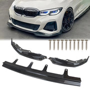 DURAFORCE Carbon Fiber Style M Front Bumper Lip For 2019-22 Bmw G20 3 SERIES 330I M340I