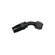 DURAFORCE 45 Degree Swivel 10AN Hose End Fitting CPE Braided Fuel Oil Line Aluminum Black