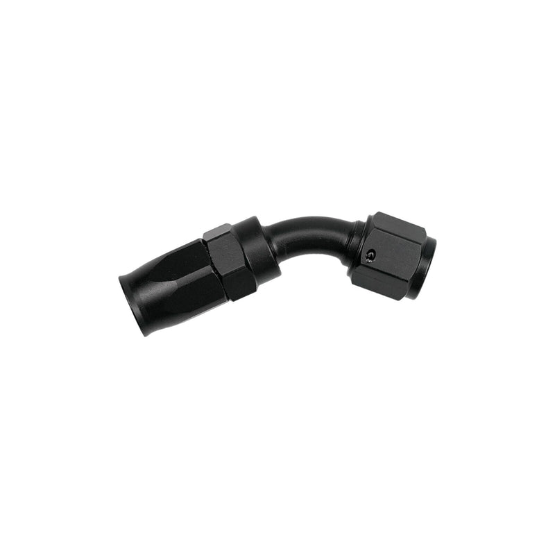 DURAFORCE 45 Degree Swivel 10AN Hose End Fitting CPE Braided Fuel Oil Line Aluminum Black