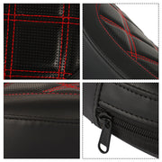 DURAFORCE Passenger Backrest Pad With Red Stitching For Touring CVO Glide Stree 1996-up