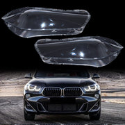 DURAFORCE Left+Right Side Headlight Lens Cover Clear For 2018-2023 BMW X2 F39