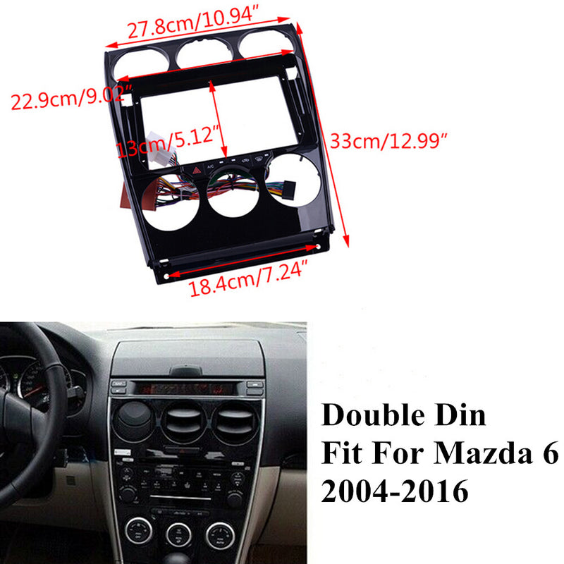 Car Stereo Radio Double Din Dash Panel Kit for 2004 to 2016 for Mazda 6 US