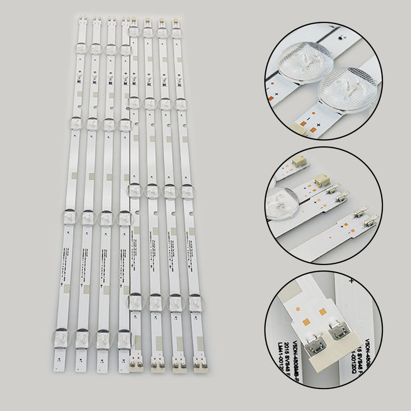 DURAFORCE For Samsung UN48J5200AFXZA LED Backlight Strip Set (8) BN96-37296A BN96-37297A