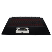 DURAFORCE For MSI GF65 9SD 9SE 10SD MS-16W1 Palmrest Backlit Keyboard Upper Case Black US
