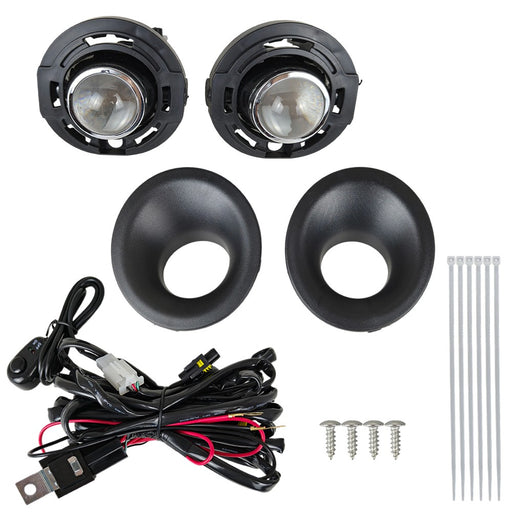 DURAFORCE For 15-23 Dodge Challenger Bumper Fog Lights Driving Lamps Pair w/Wiring Switch