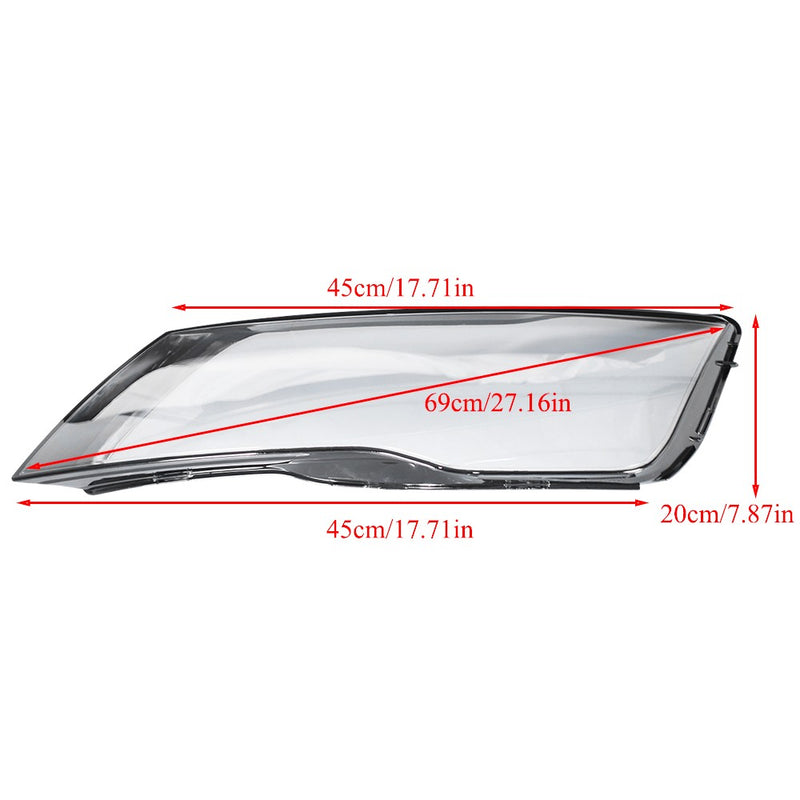DURAFORCE For 2012-2015 Audi A7 S7 RS7 Left & Right Front Headlights Headlamps Lens Covers