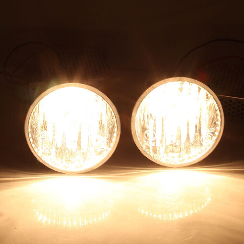 DURAFORCE Set of 2 Clear Lens Fog Light For 2011-2017 Jeep Patriot LH & RH Lamps w / Bulbs