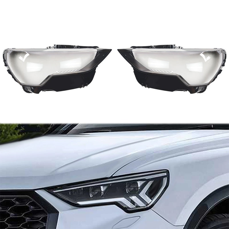DURAFORCE For 2019-2023 Audi Q3 Left & Right Headlight Covers Headlight Lens Covers