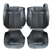 DURAFORCE For 1999-2002 Chevy Silverado 1500 Driver & Passenger Leather Seat Cover Black