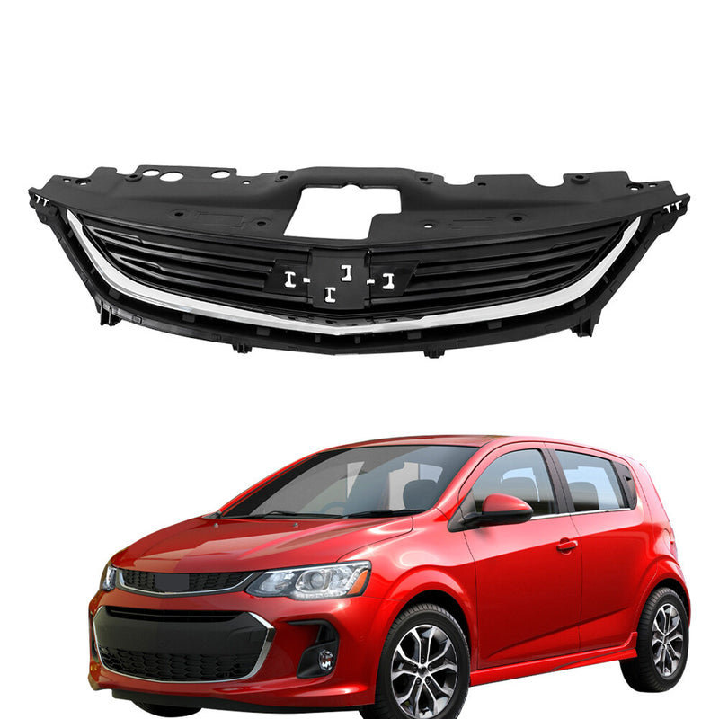 DURAFORCE Grill Front Upper Grille Black Fit For Chevrolet Sonic LS 2017 2018-2020 New