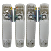 DURAFORCE Set of 4 Bright White Door Handles For Dodge Ram 1500 2500 3500 2012-2018