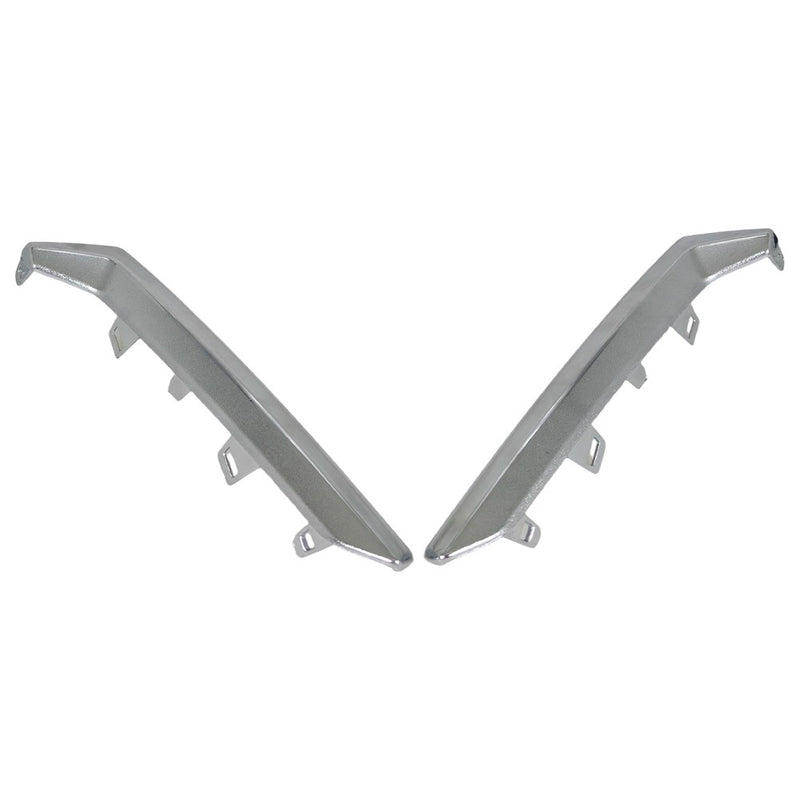 DURAFORCE Left&Right Front Fog Light Cover Trim Chrome For 2017 2018 Subaru Forester