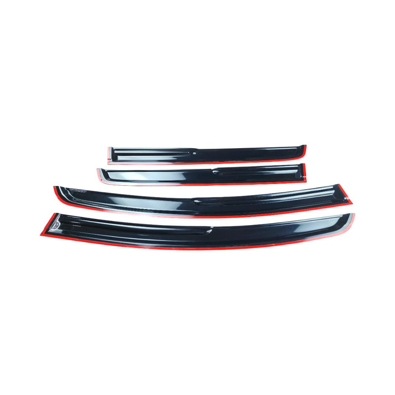 DURAFORCE For 2015-2020 Honda Fit Jazz GK5 3D Wavy Style Window Visors Rain Guards