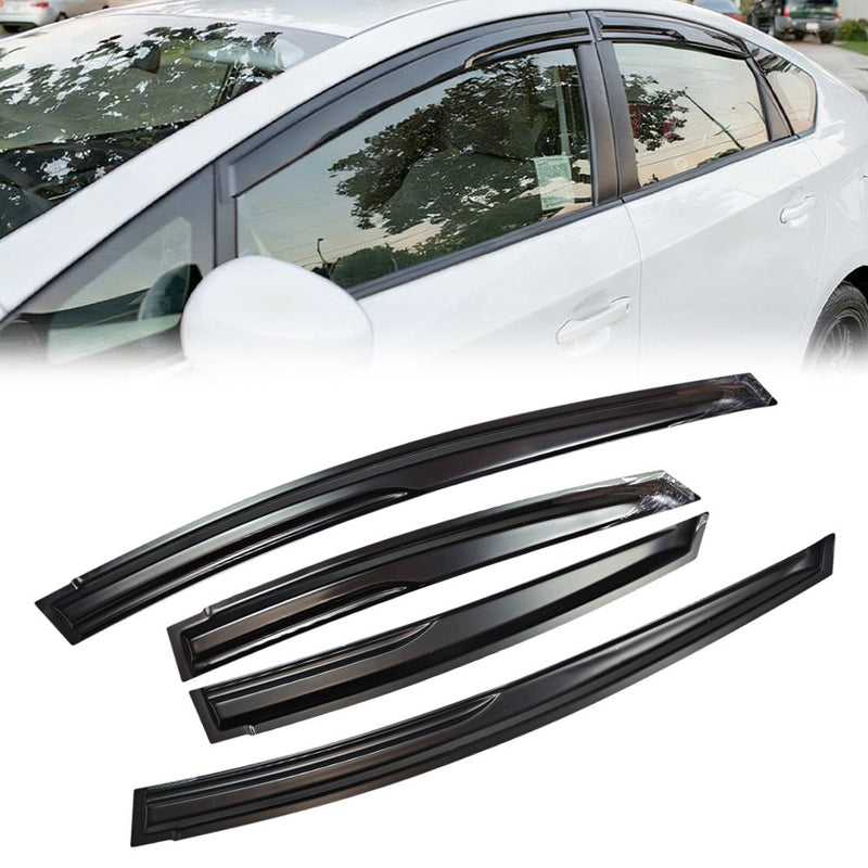 DURAFORCE FOR 2010-2015 TOYOTA PRIUS WAVY 3D STYLE SMOKED WINDOW VISOR VENT SHADE US