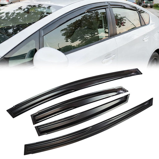 DURAFORCE FOR 2010-2015 TOYOTA PRIUS WAVY 3D STYLE SMOKED WINDOW VISOR VENT SHADE US