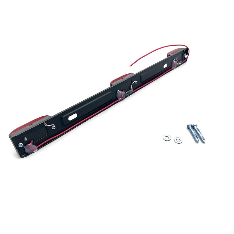 DURAFORCE Truck Trailer Tail Lights Red LED Stainless Rear Clearance ID Marker Light Bar