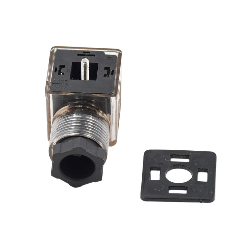 DURAFORCE 12V & 24V DIN 43650 Type A Solenoid 3 Prong Connector with Led Indicator Light