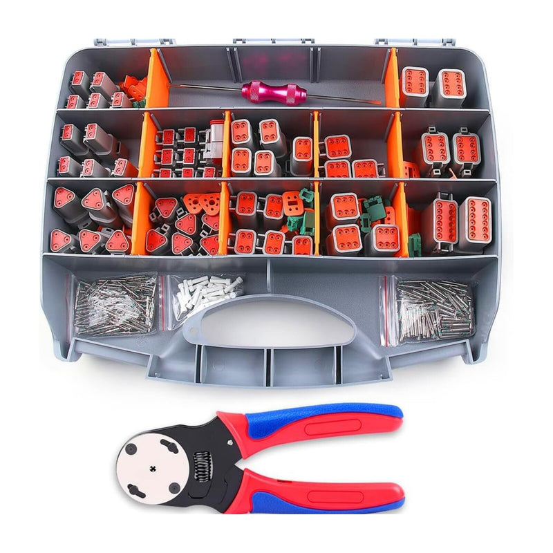 DURAFORCE DTDeustch Connector Kit 2/3/4/6/8/12Pin Removal Tool Waterproof Connector 338pcs