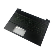 DURAFORCE For HP Pavilion 15-EC 15-EC0003CA 15-EC0013DX Palmrest Keyboard Green Backlit US