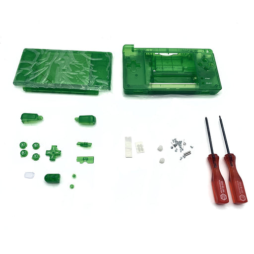 DURAFORCE New For Nintendo DS Lite Full Replacement Top & Bottom Housing Shell Clear Green