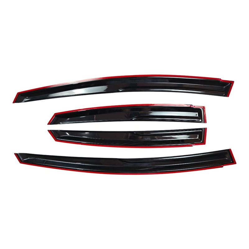 DURAFORCE FOR 2010-2015 TOYOTA PRIUS WAVY 3D STYLE SMOKED WINDOW VISOR VENT SHADE US