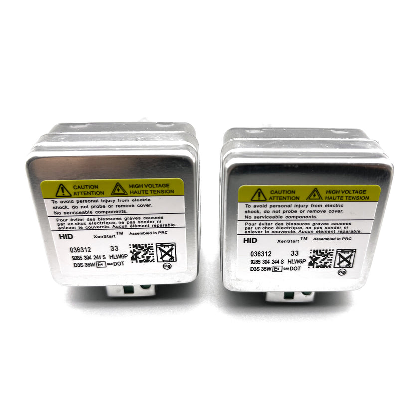 DURAFORCE For Set(2) D3S/D3C/D3R HID Xenon Bulb Replace HID Headlight Pair 6000K White