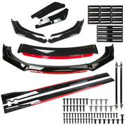 DURAFORCE For Nissan Sentra/ Front Bumper Lip Spoiler Body Kit+Side Skirt Glossy Black