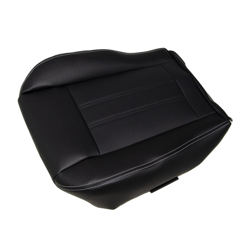 DURAFORCE Driver Side Bottom Seat Cover Black White Seam For 2008-2020 Dodge Grand Caravan
