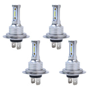 DURAFORCE 4Pcs H7 LED Headlights Bulbs 10000K High Low Beams Kit Combo Super White Bright
