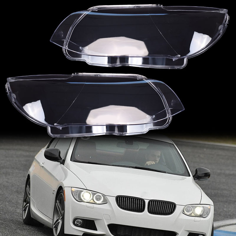 DURAFORCE A Pair For BMW E92 Coupe E93 328i 2010-2013 LCI Clear Headlight Lens Covers