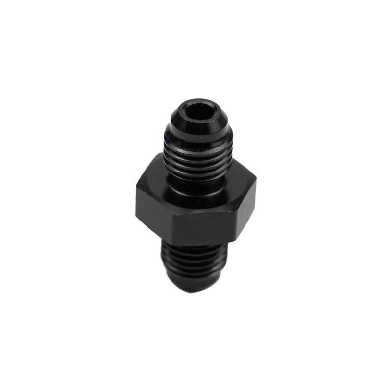 DURAFORCE 4 to 4 Male Flare Union Coupler Fuel Hose Fitting Coupling Aluminum Black 2x