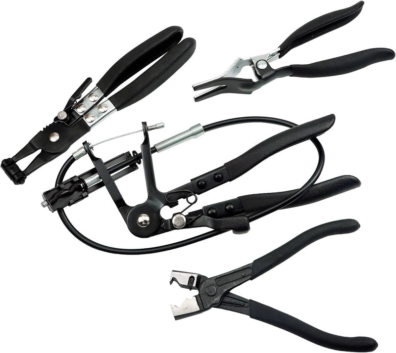 DURAFORCE 4 Pcs Hose Clamp Pliers Flat Band Hose Clamp Plier Hose Clamp Tool With 27" Long