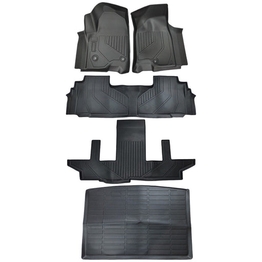 DURAFORCE Floor Mats For 2021-2025 Chevrolet Suburban & 2021-2025 GMC Yukon XL All-Weather