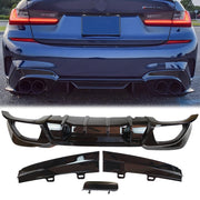 DURAFORCE Gloss Black Rear Diffuser For BMW 330e xDrive 2022 Base Sedan 4-Door L4 2.0L
