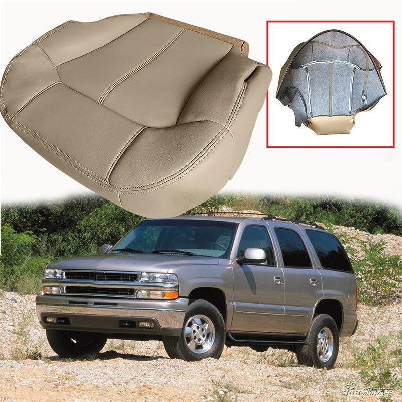 DURAFORCE Driver Bottom Leather Seat Cover Tan For 1999-2002 Chevy Tahoe