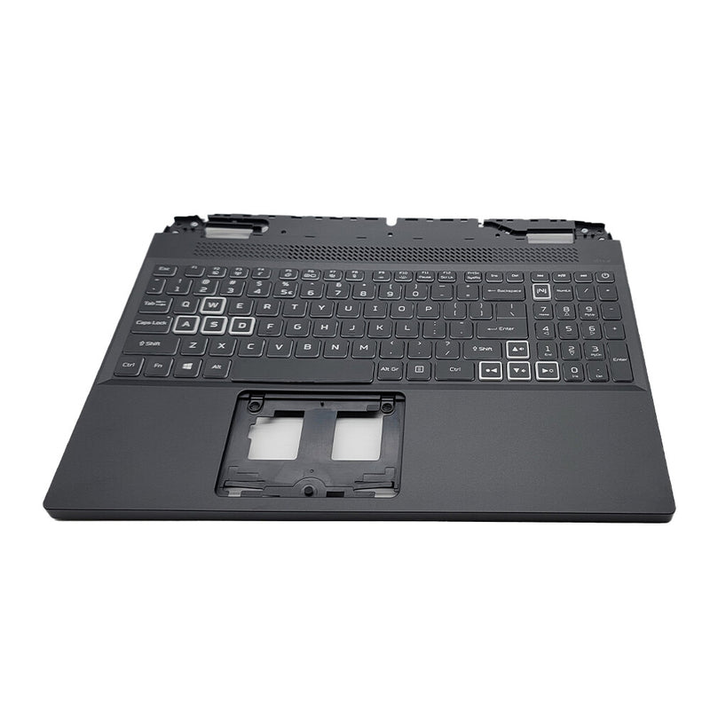 DURAFORCE New Palmrest For Acer Nitro 5 AN515-58 Keyboard Backlit White Keys 6B.QFMN2.001