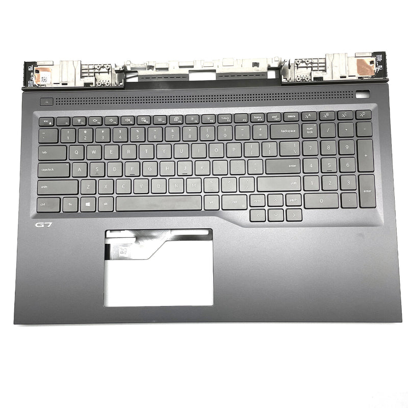 DURAFORCE For Dell 17 G7 7700 0RC7PR RC7PR US Palmrest Upper Case w/Backlit Keyboard Black