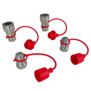DURAFORCE 2Sets For Pioneer Ball Style 1/2" NPT Hydraulic Coupler Quick Connect Coupling