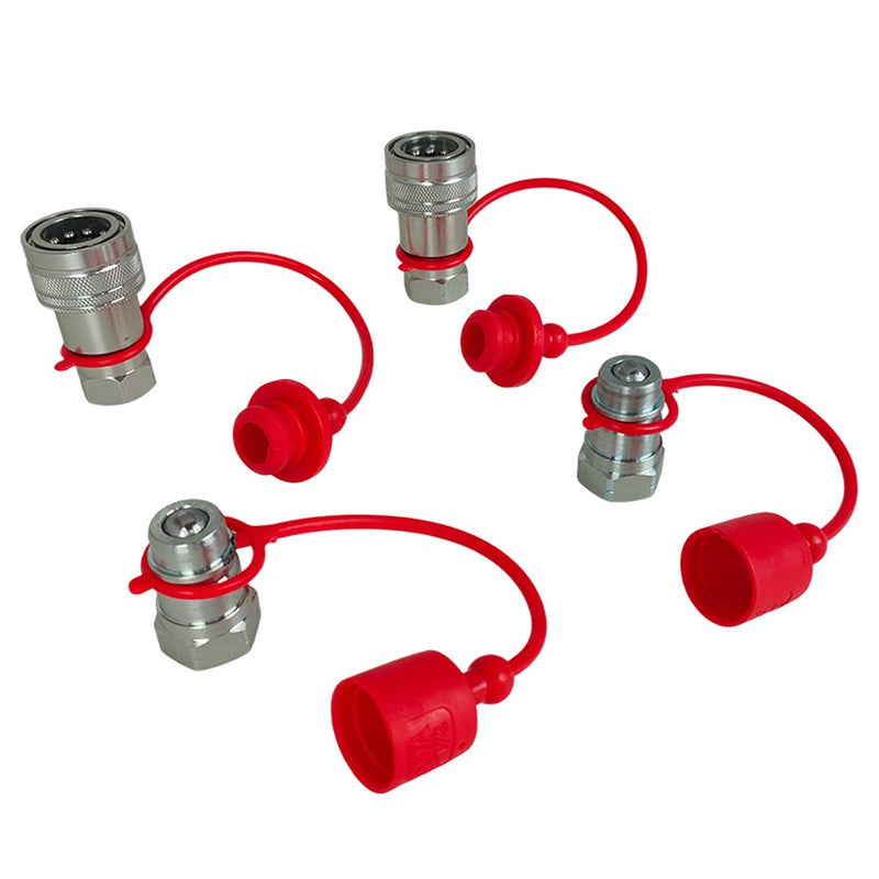 DURAFORCE 2Sets For Pioneer Ball Style 1/2" NPT Hydraulic Coupler Quick Connect Coupling