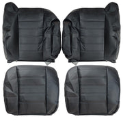DURAFORCE Front Leather Seat Cover Black For 2003 2004 2005 2006 2007 Hummer H2 SUV SUT