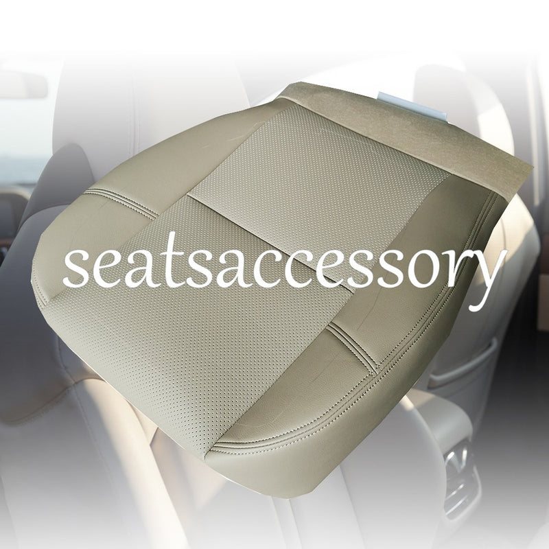 DURAFORCE For Cadillac Escalade 2007 -2014 Driver Passenger Bottom Leather Seat Cover Tan