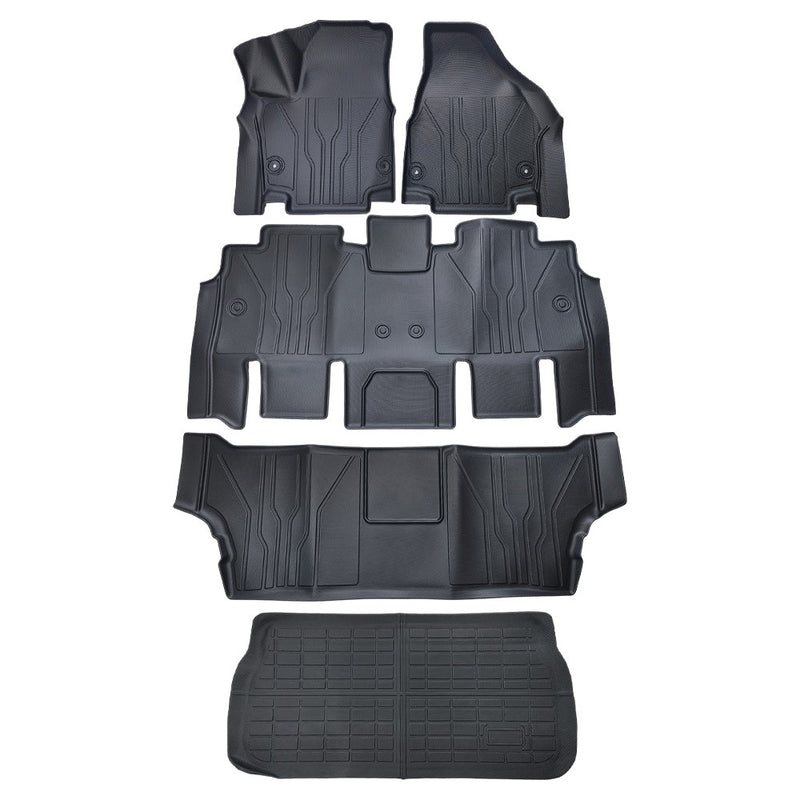 DURAFORCE For 2017-2025 Chrysler Pacifica/Voyager Floor Mats + Cargo Liner All Weather